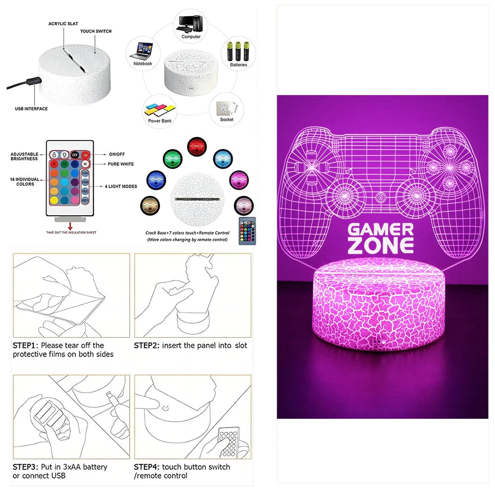 NEON GAMING LAMP